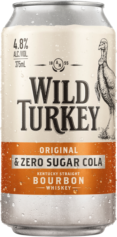 Wild Turkey Bourbon & Cola 4.8% Zero Can 4X375ML