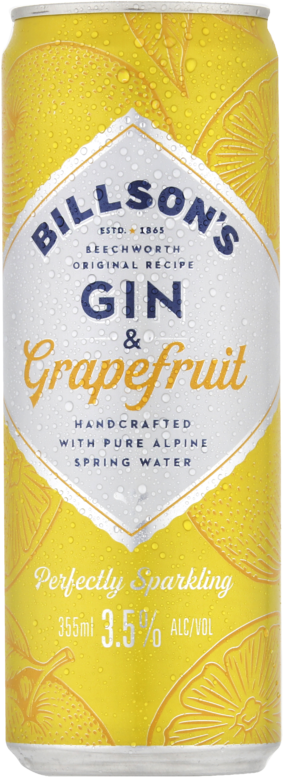 Billsons Gin & Grapefruit Can 4X355ML