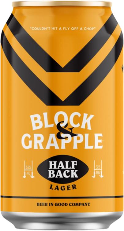 Block & Grapple Half Back Lager Can 24X375ML