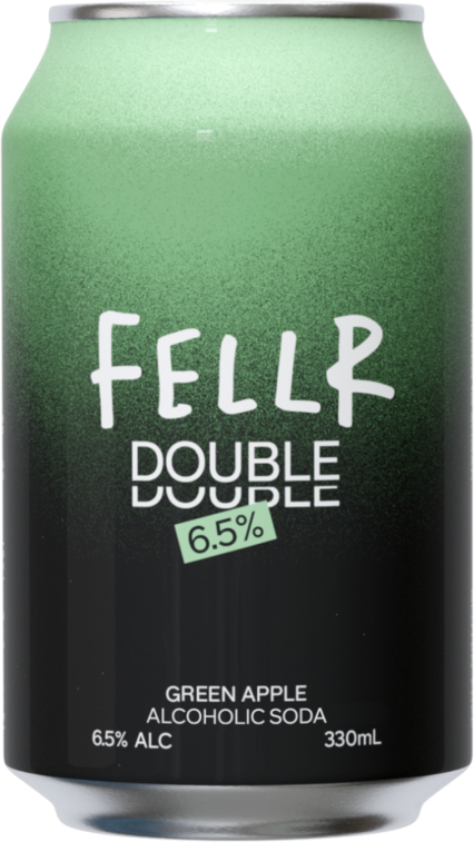 Fellr Double Fizz Green Apple 6.5% Can 4X330ML