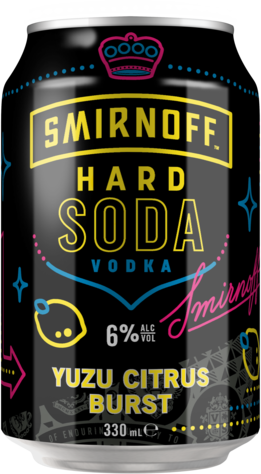 Smirnoff Soda & Yuzu 6% Can 4X330ML