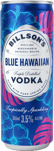 Billsons Vodka & Blue Hawaiian Can 4X355ML