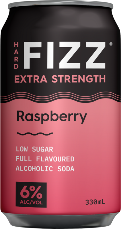 Hard Fizz Extra Strength Raspberry Can 4X330ML
