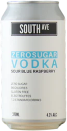 South Ave Sour Blue Raspberry Seltzer Can 4X375ML