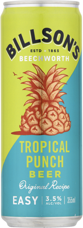 Billsons Tropical Punch Beer Can 4X355ML