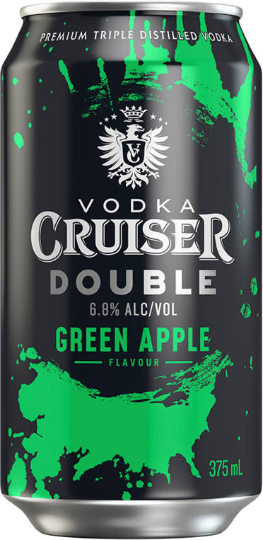 Vodka Cruiser Double Green Apple 6.8% Can 1X375ML