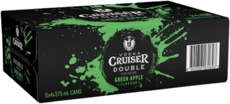 Vodka Cruiser Double Green Apple 6.8% Can 24X375ML