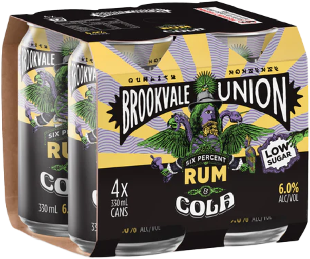 Brookvale Union 6% Rum & Cola Can 4X330ML