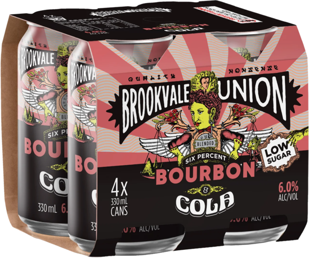 Brookvale Union 6% Bourbon & Cola Can 4X330ML