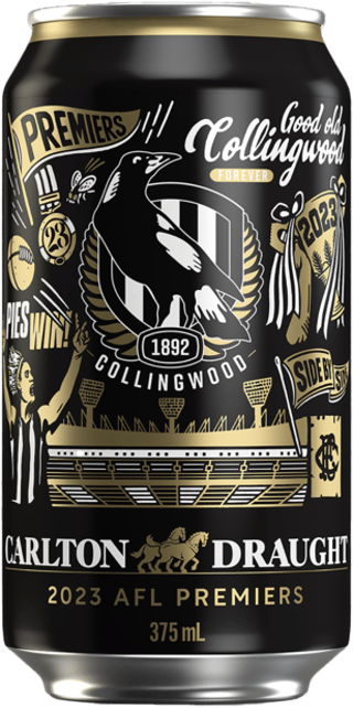 Carlton Draught Collingwood Can 24X375ML