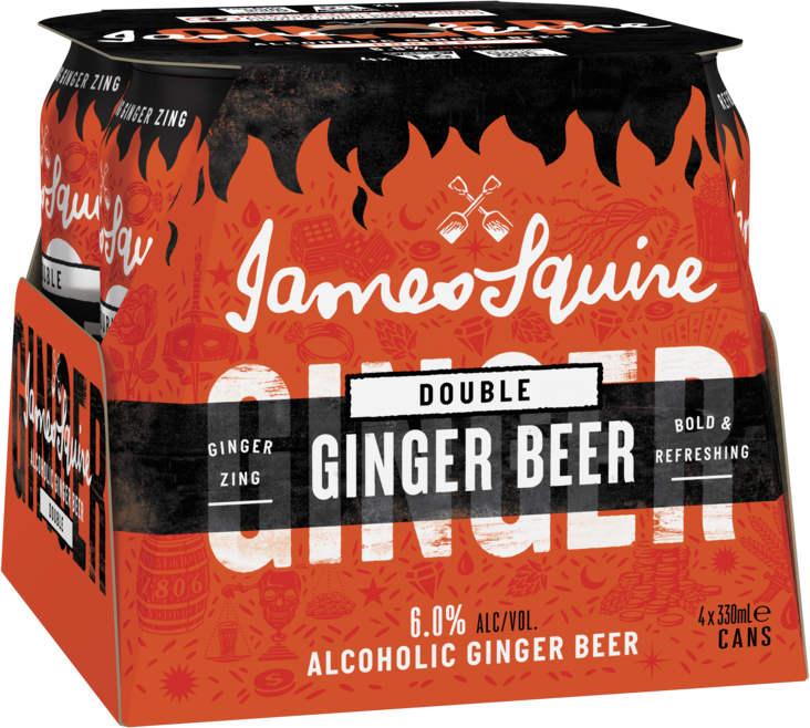 James Squire Double Ginger Beer 6% Can 4X330ML