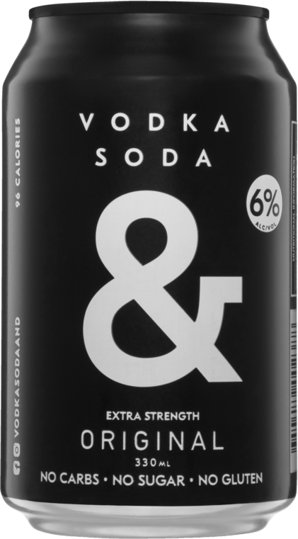 Ampersand Vodka Soda Black Can 4X355ML