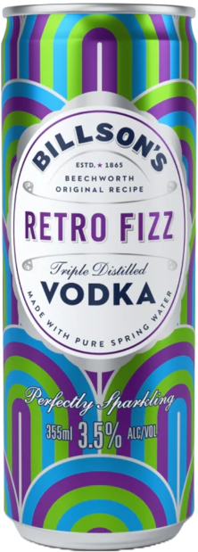 Billsons Retro Fizz Vodka Can 4X355ML
