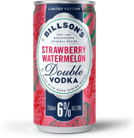 Billsons Strawberry Watermelon Double Vodka 4X250ML