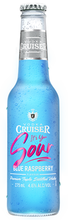Vodka Cruiser Sour Blue Raspberry Bottle 4X275ML