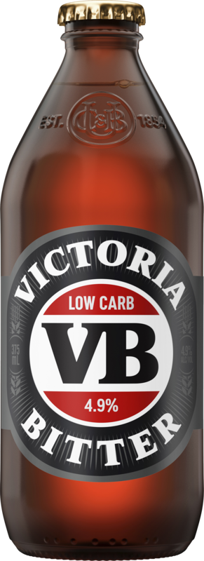Victoria Bitter Low Carb Bottle 24X375ML