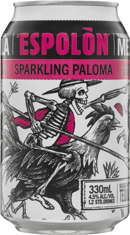 Espolon Tequila Sparkling Paloma Can 4X330ML