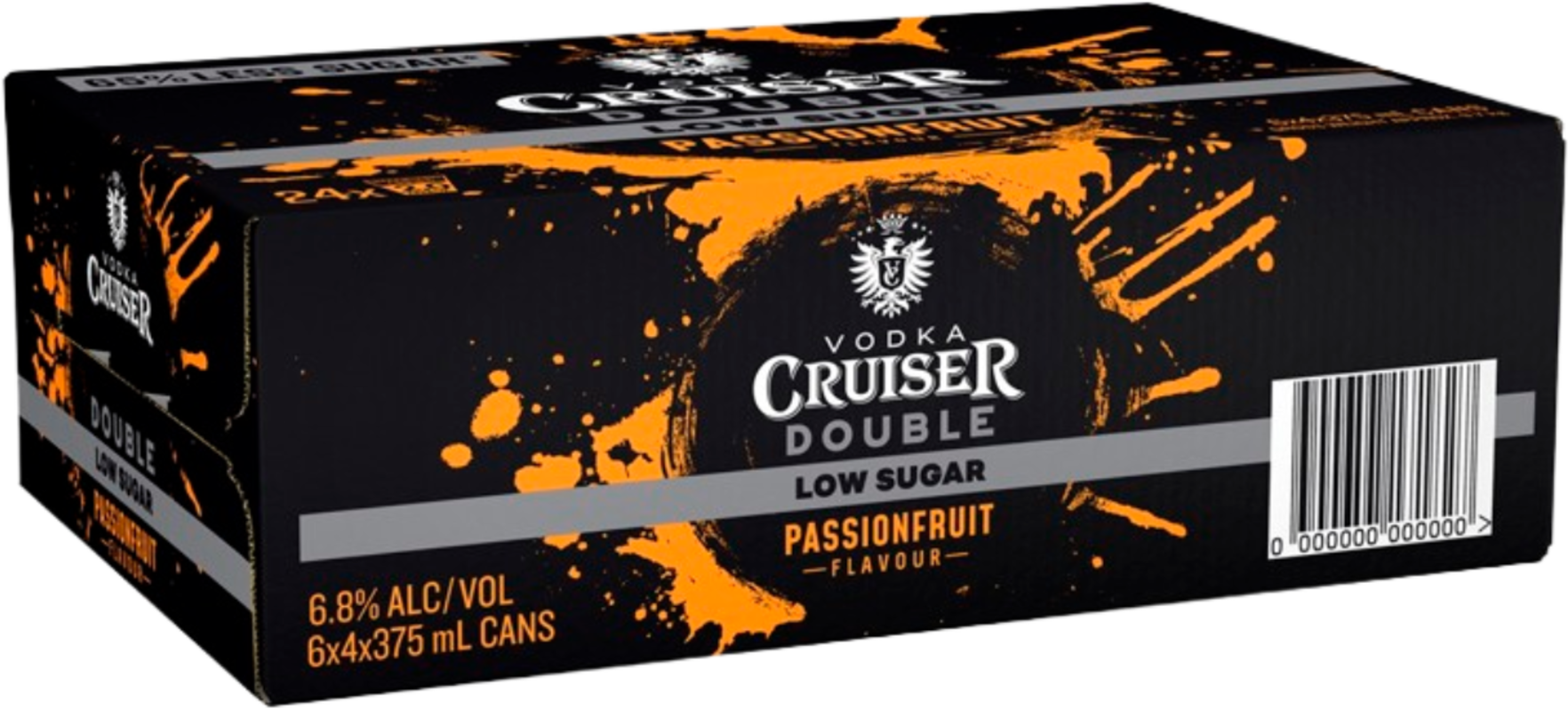 Vodka Cruiser Double Low Sugar Passionfruit 6.8% Can 24X375ML