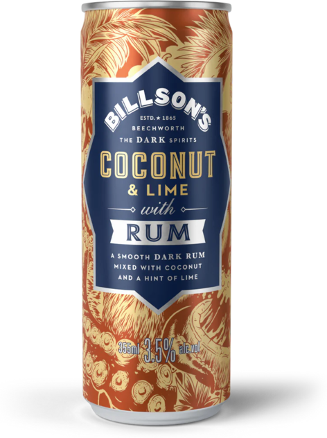 Billsons Rum & Coconut Lime Can 4X355ML