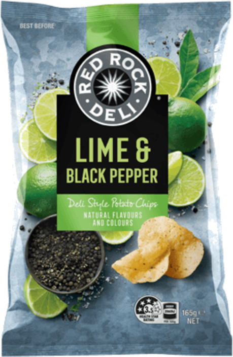 Red Rock Deli Lime & Black Pepper 90GM