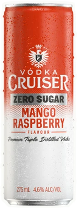 Vodka Cruiser No Sugar Mango & Raspberry Can 1X275ML