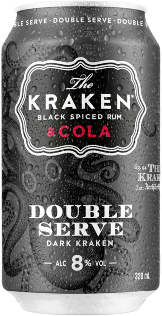 The Kraken Black Spiced Rum & Cola Can 8% 1X320ML