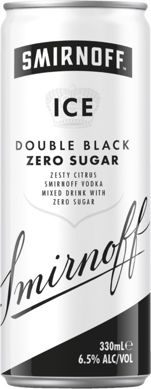 Smirnoff Ice Double Black Zero Can 4x375ML
