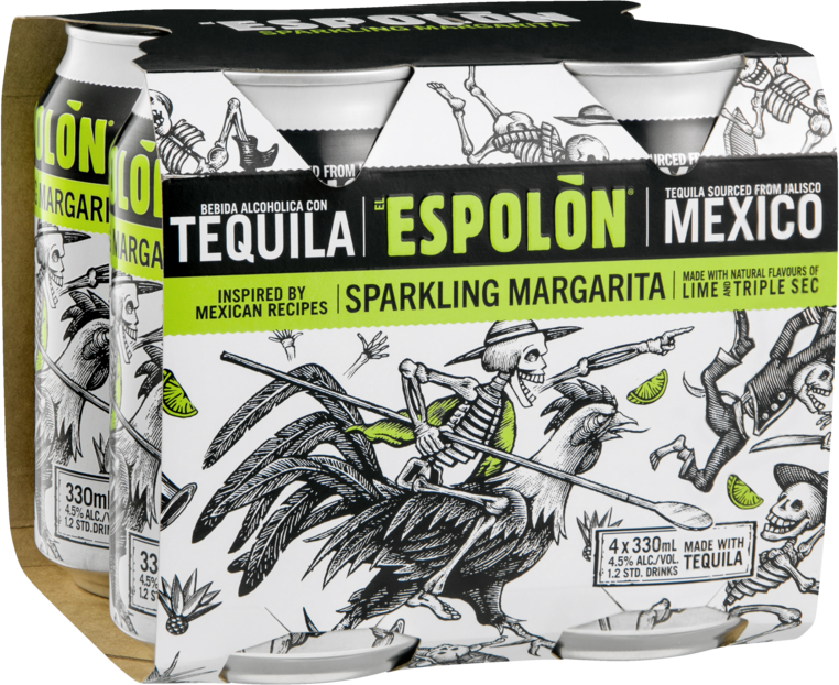 Espolon Sparkling Margarita Can 4X330ML & RANGE