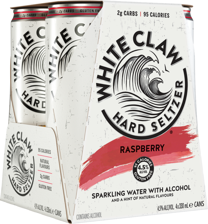 White Claw Seltzer Raspberry Can 4X330ML