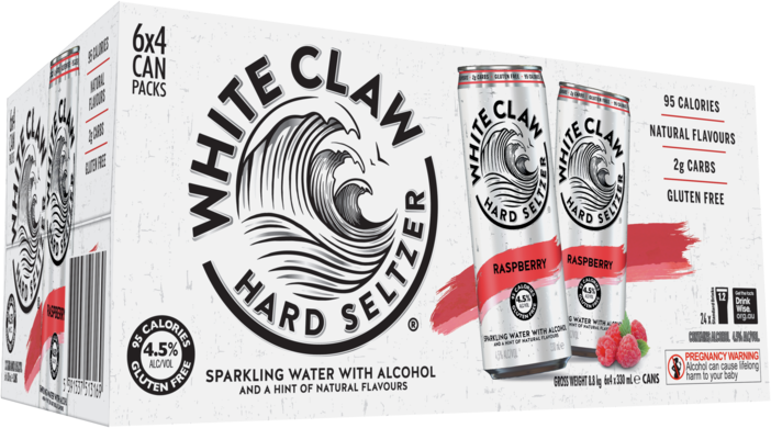 White Claw Seltzer Raspberry Can 24X330ML