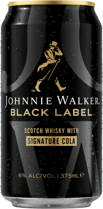 Johnnie Walker Black Label & Cola 6% Can 4X375ML