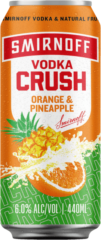 Smirnoff Crush Orange & Pineapple 6% Can 1X440ML