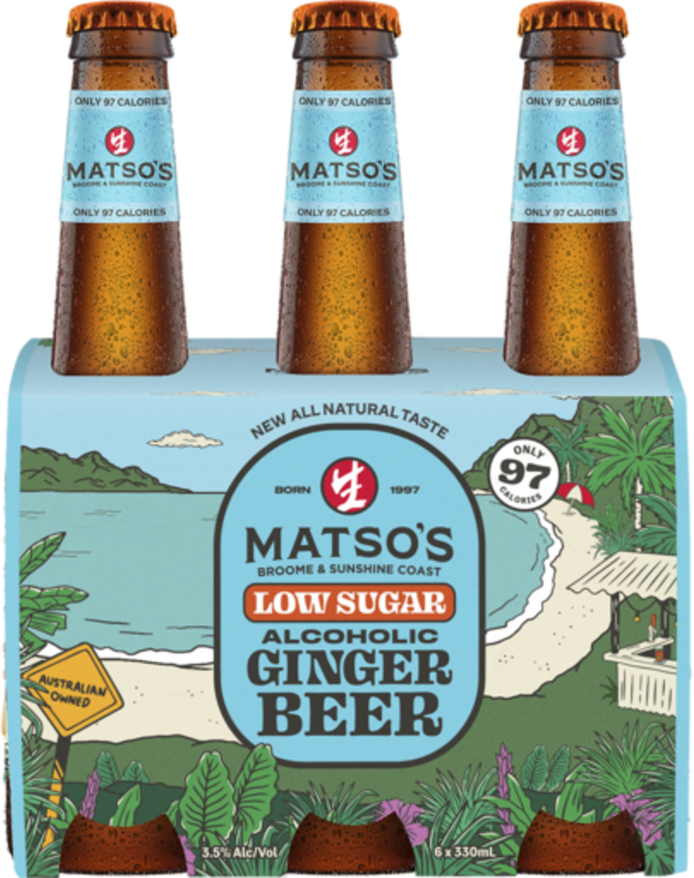 Matsos Lower Sugar Ginger Beer 3.5% Bottle 6X330ML