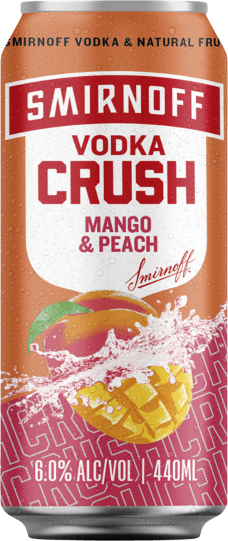 Smirnoff Crush Mango & Peach 6% Can 24X440ML