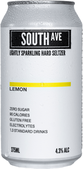 South Ave Lemon Seltzer Can 24X375ML
