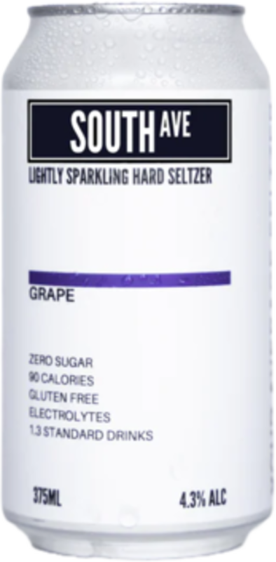 South Ave Grape Seltzer Can 24X375ML