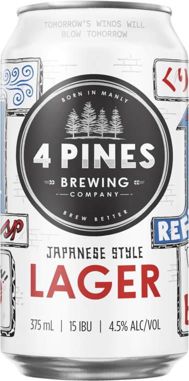 4 Pines JAPAnese Lager Can 16X375ML