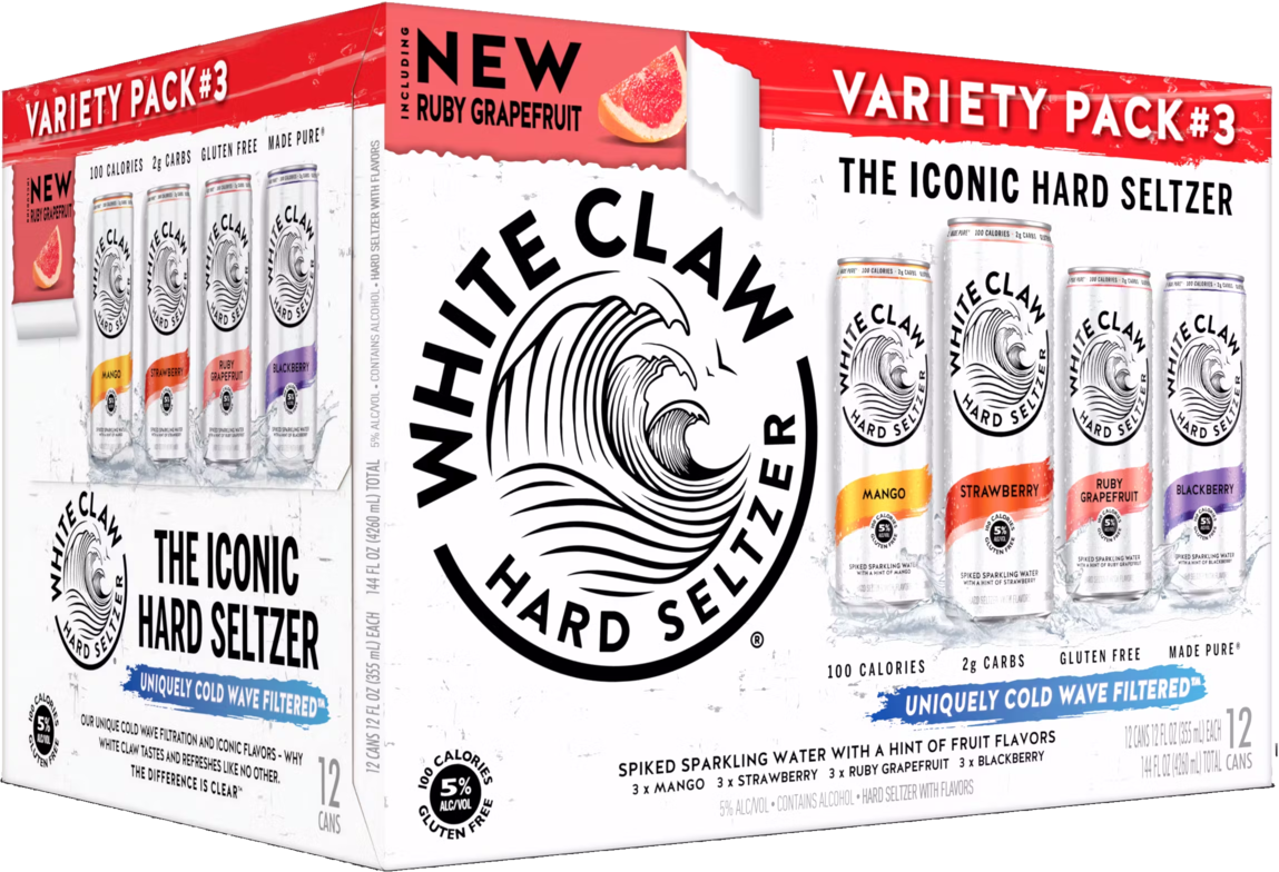 White Claw Seltzer Variety No.3 Can 10X330ML