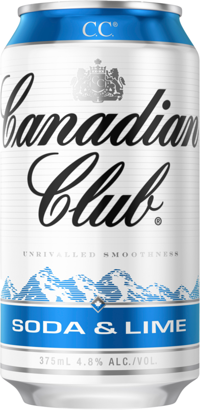 Canadian Club Soda & Lime 4.8% Can Cube 24X375ML