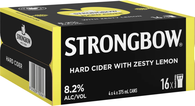 Strongbow Hard Zesty Lemon Cider 1X375ML