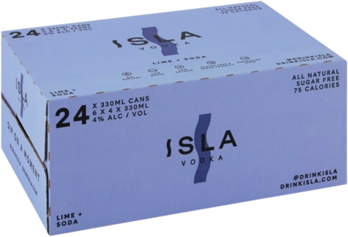 Isla Vodka Lime & Soda Can 24X330ML