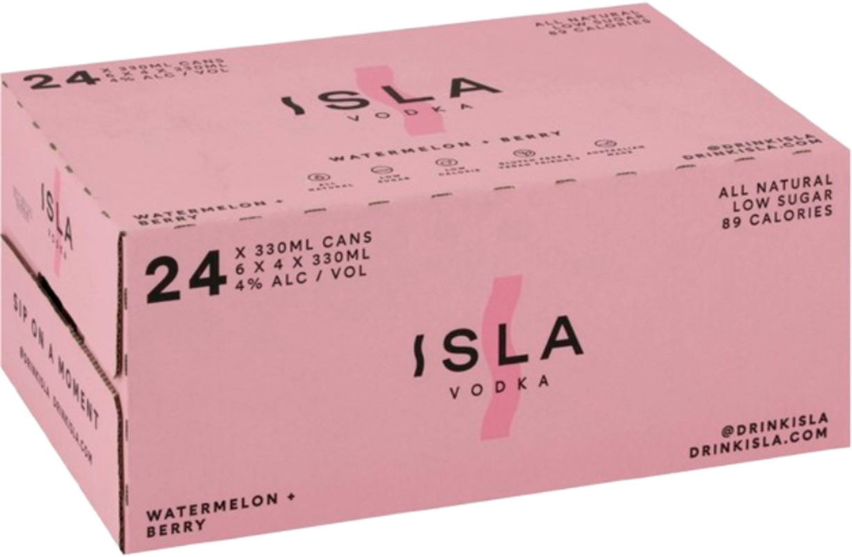 Isla Vodka Watermelon & Berry Can 24X330ML