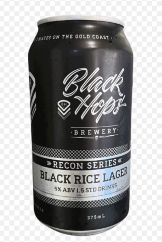 Black Hops Japanese Rice Lager Can 1X375ML