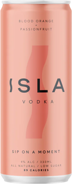 Isla Vodka Blood Orange And Passionfruit Can 1X330ML