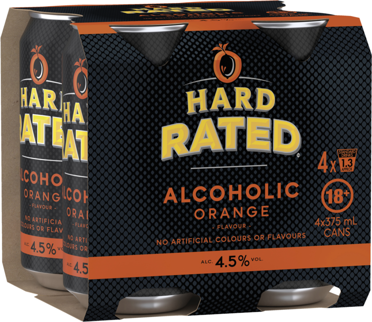 Hard Rated Orange 4.5% Can 4X375ML
