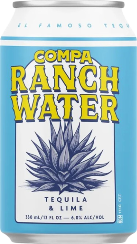 Compa Ranchwater Tequila & Pine Lime 6% Can 1X330ML