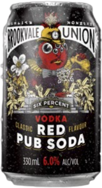 Brookvale Union Vodka Red Pub Soda 6% Can 1X330ML