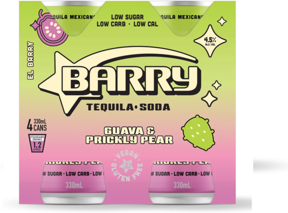 Barry Guava & Prickly Pear Can 4X330ML