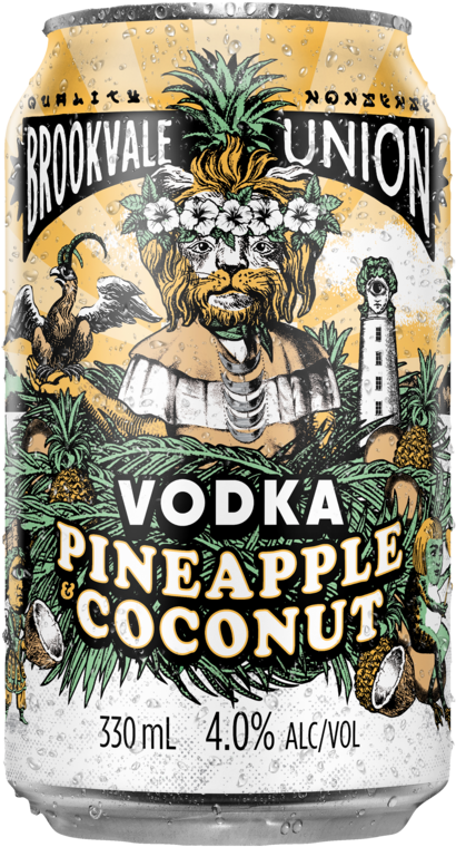 Brookvale Union Vodka Pineapple & Coconut Can 1X330ML