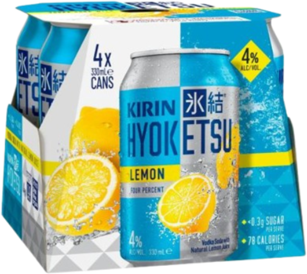 Kirin Hyoketsu & Lemon 4% Can 4X330ML